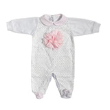 Tutina Intera In Cotone Bianca Neonata LA SARTORIA DEI PICCOLI LTB309 - LA SARTORIA DEI PICCOLI - Luxury Kids