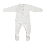 Tutina Intera In Filo Di Cotone Con Traforature Neonato/a WEDOBLE V2304346A - WEDOBLE - Luxury Kids