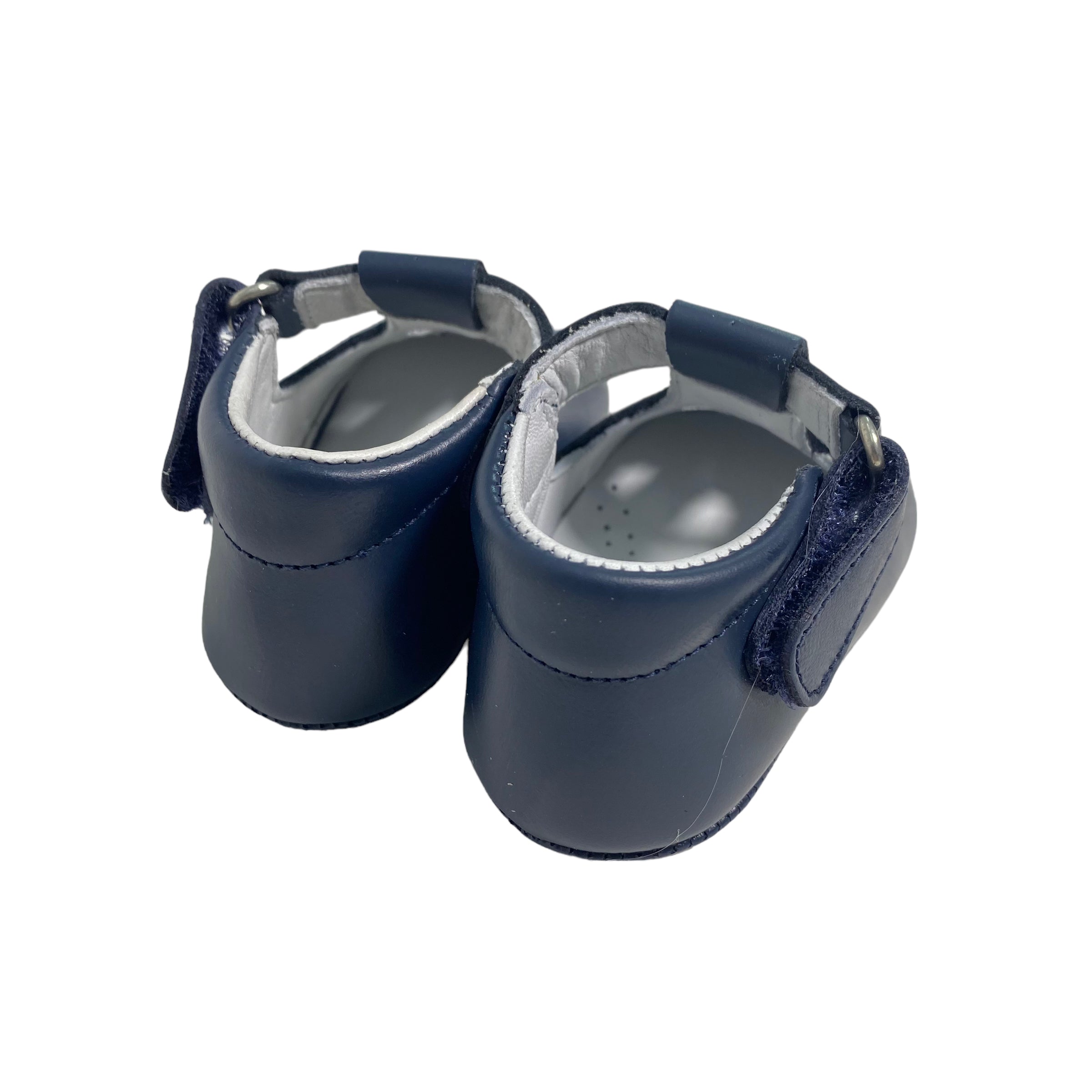 Scarpe Da Culla In Pelle Con Occhielli Neonato PANYNO A2414P - PANYNO - Luxury Kids