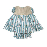 Abito Svasato Con Culotte In Cotone Neonata DEL SUR 0071