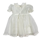Abito Elegante Battesimale In Seta E Pizzo Panna Neonata PICCOLA GIUGGIOLA CHIESSI - PICCOLA GIUGGIOLA - Luxury Kids