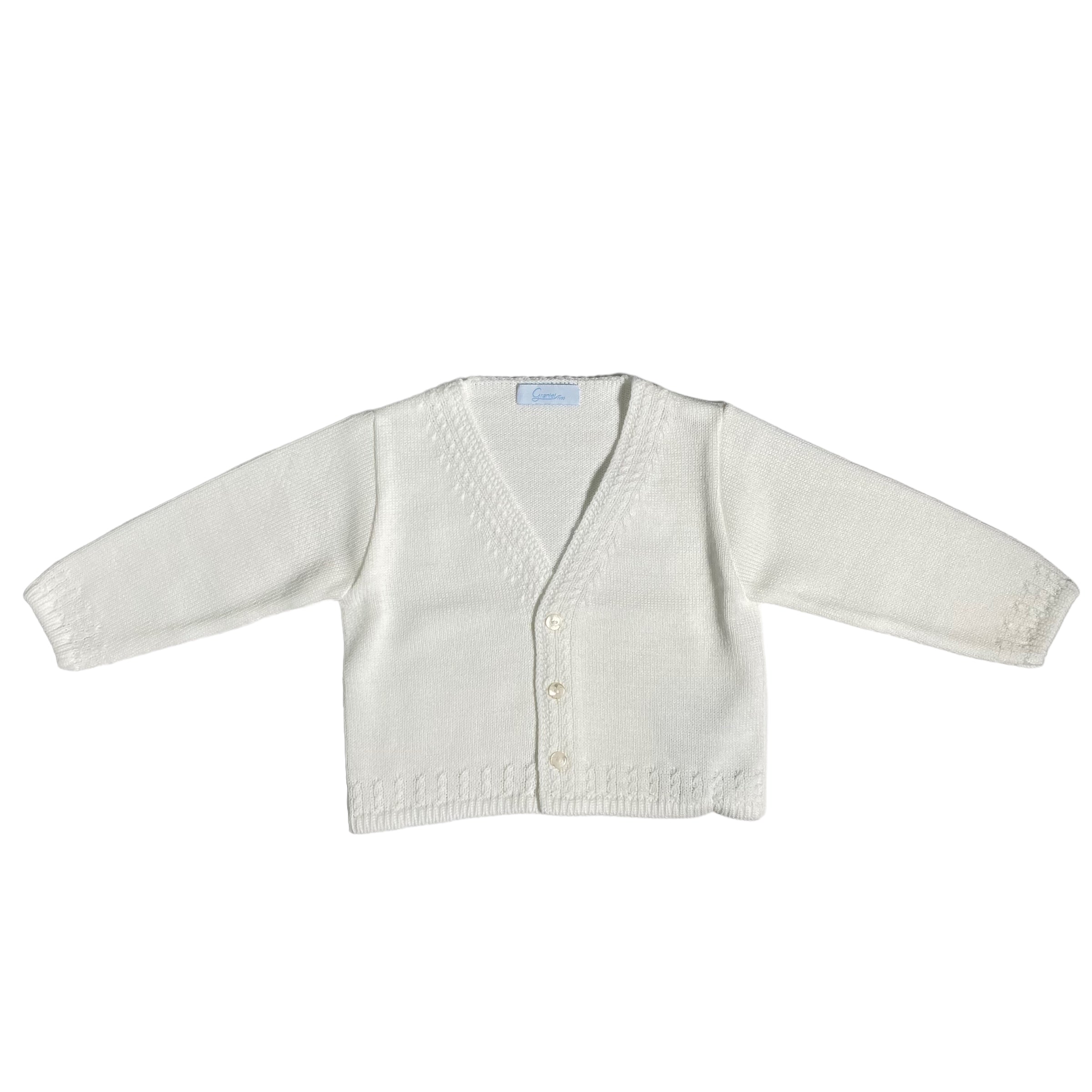 Cardigan Scollo A V In caldo Cotone Neonato GRANLEI 109 - GRANLEI - LuxuryKids
