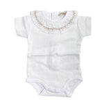Body In Cotone Mezza Manica Con Collo Rouche Neonata WEDOBLE V2309616G