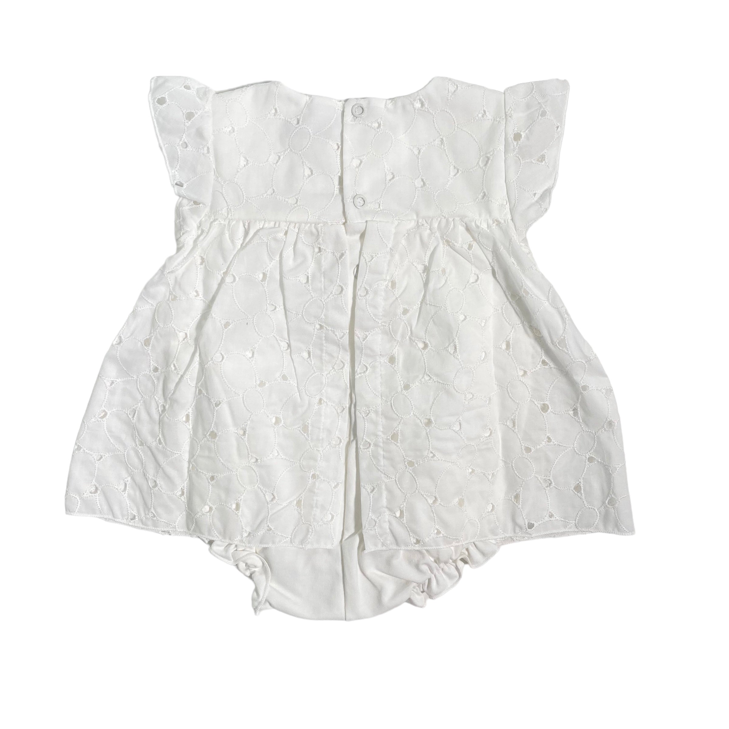 Pagliaccetto In Pizzo San Gallo Neonata TETO E TATTA PA4790 - TETO E TATTA - Luxury Kids