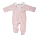 Tutina Intera In Cotone Con Collo Volant Neonata DR KID DK169 - DR KID - Luxury Kids