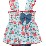 Geblümtes Baumwoll-Trägerkleid für Mädchen CALAMARO 22035