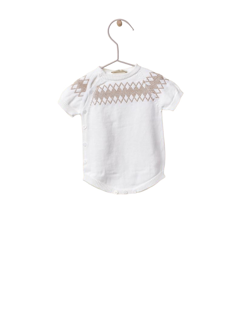 Pagliaccetto Intero In Filo Di Cotone Organico Neonato WEDOBLE V2301305C - WEDOBLE - Luxury Kids