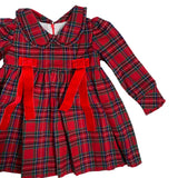 Abito Manica Lunga Tartan Rosso Neonata PHI CLOTHING 22714 - PHY CLOTHING - LuxuryKids