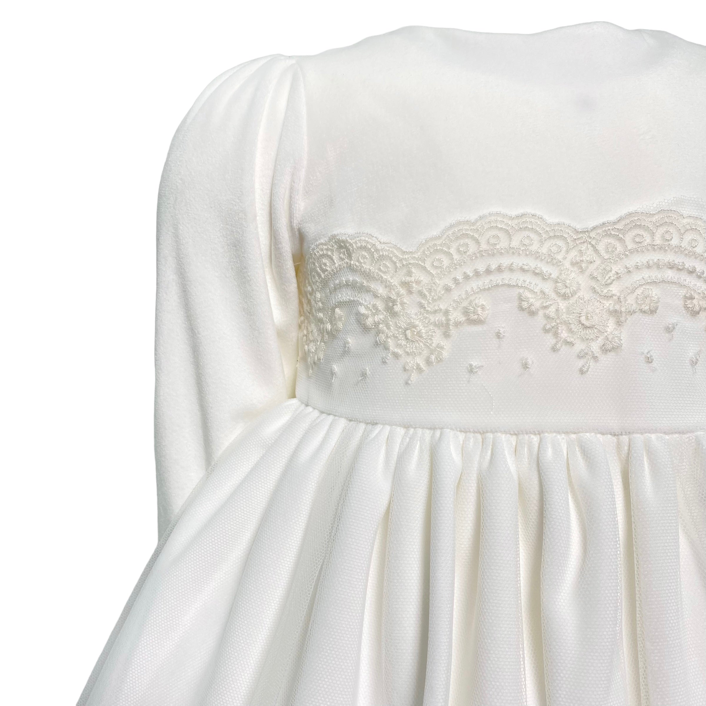 Abito Elegante In Velluto E Pizzo Neonata TETO E TATTA VE2498B - TETO E TATTA - LuxuryKids