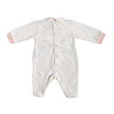 Tutina Intera In Cotone Ricamata A Mano Neonata TETO E TATTA TU4800 - TETO E TATTA - Luxury Kids