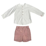 Elegantes Outfit mit Bermudashorts und Baumwollhemd für Kinder DEL SUR 1242
