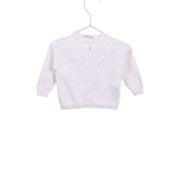 Cardigan In Filo Di Cotone Panna Con Traforature Neonato/a WEDOBLE V2303308A
