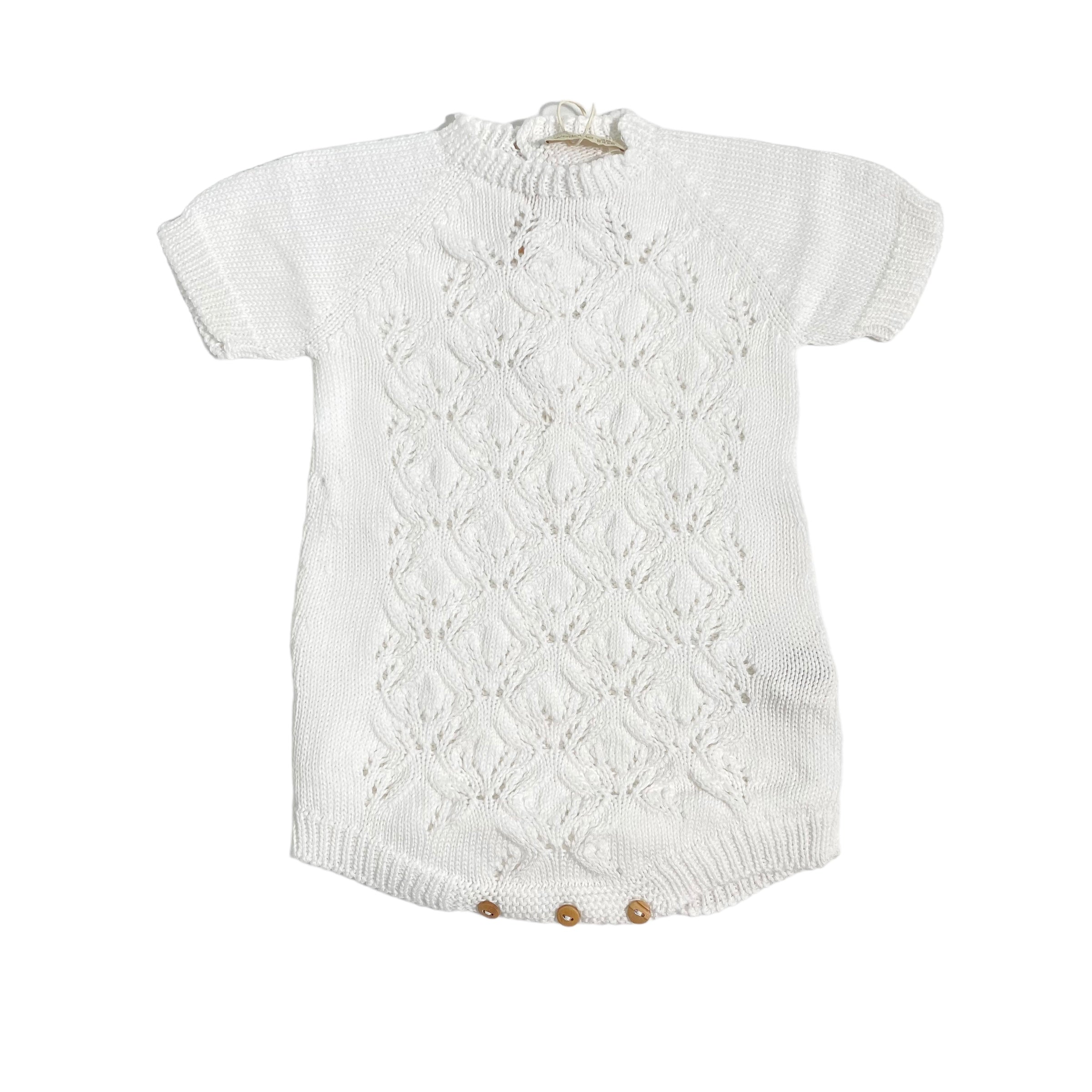 Pagliaccetto Intero In Filo Di Cotone Con Traforature Neonato/a WEDOBLE V2304305B - WEDOBLE - Luxury Kids