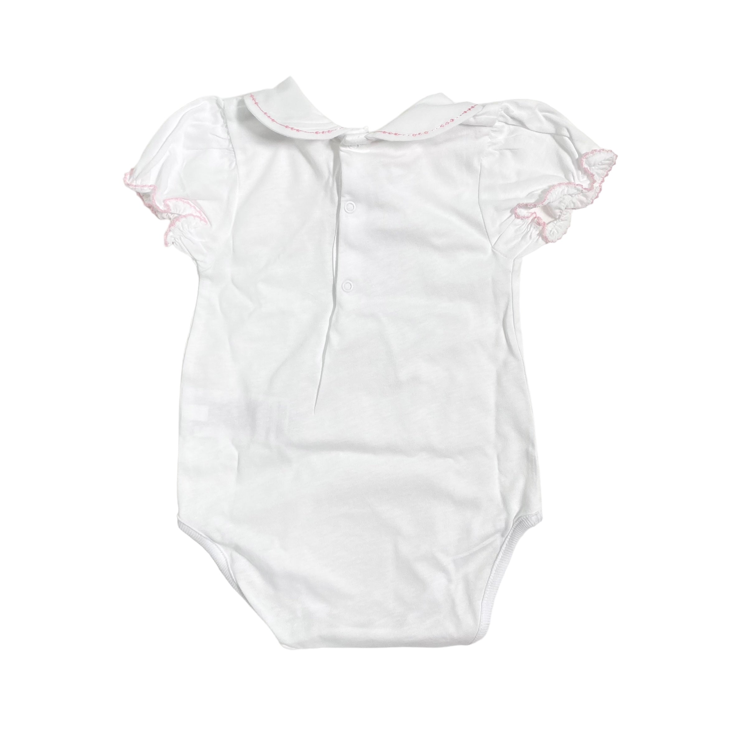 Body Mezza Manica In Cotone Bianco Neonata DR KID DK146 - DR KID - Luxury Kids