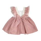 Abito Smanicato In Tulle Elegante Neonata YOEDU 0502 - YOEDU - Luxury Kids