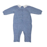 Tutina Intera In Filo Di Cotone Con Orso Neonato A&J A&J124 - A&J - Luxury Kids
