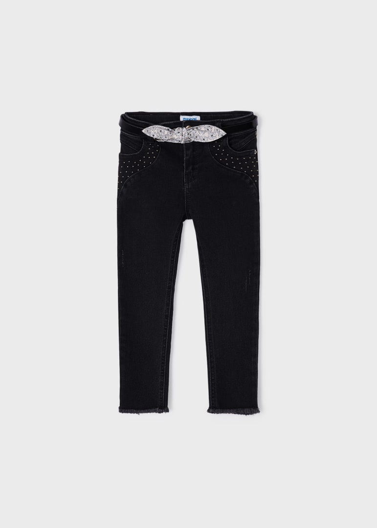 Jeans Lungo Skinny Con Cintura Bambina MAYORAL 3509 - MAYORAL - Luxury Kids