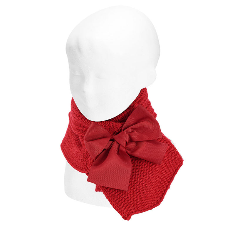 Sciarpa Incrociata A Punto Legaccio E Fiocco Grande Bambina CONDOR 50438 - Condor - LuxuryKids