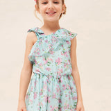 Tuta Corta Stampata In Chiffon Bambina MAYORAL 3842 - MAYORAL - Luxury Kids