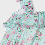 Tuta Corta Stampata In Chiffon Bambina MAYORAL 3842 - MAYORAL - Luxury Kids