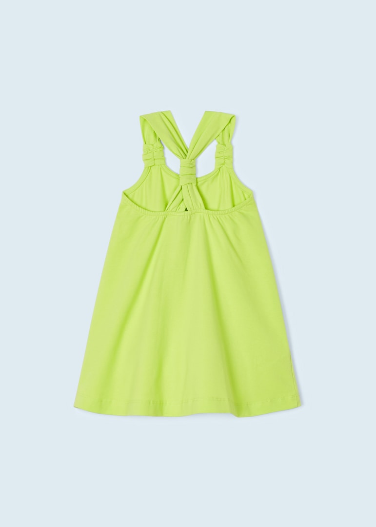 Abito Con Applicazioni In Cotone Sostenibile Bambina MAYORAL 3944 - MAYORAL - Luxury Kids