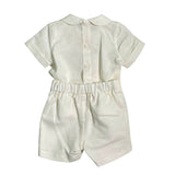 Completo Corto Elegante In Lino Con Bermuda Neonato PONTO POR PONTO 6329