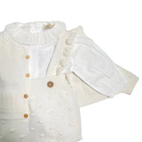 Completo Elegante Con Pagliaccetto In Lana E Cashmire Neonata WEDOBLE I2300916A