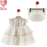 Abito Con Culotte E Balze Neonata DEL SUR 0374