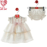 Abito Con Culotte E Balze Neonata DEL SUR 0374