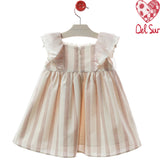 Abito Smanicato A Righe Bambina DEL SUR 0555