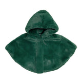 Eleganter Umhang mit Kapuze aus Kunstfell und Satinschleife für Babys ISABEL F593