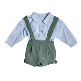 DEL SUR 1872 Kinderanzug mit Samt-Latzhose und Hemd