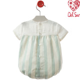Pagliaccetto In Cotone A Righe Neonato DEL SUR 0933