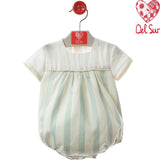 Pagliaccetto In Cotone A Righe Neonato DEL SUR 0933