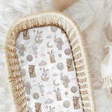 Mussola In Cotone Organico Stampata Neonato/a CUCUSETTETE DOLCE NOTTE