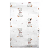 Mussola In Cotone Organico Stampata Neonato/a CUCUSETTETE ADELINA