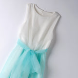 Tuta Elegante Smanicata In Crepe E Tulle Bambina SARABANDA B486