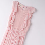 Tuta Elegante Smanicata Plissettata In Chiffon Bambina SARABANDA B497