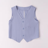 Gilet Effetto Lino Bambino SARABANDA B674