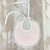 Chenille-Lätzchen mit Spitze für Neugeborene NINNAOH I21119