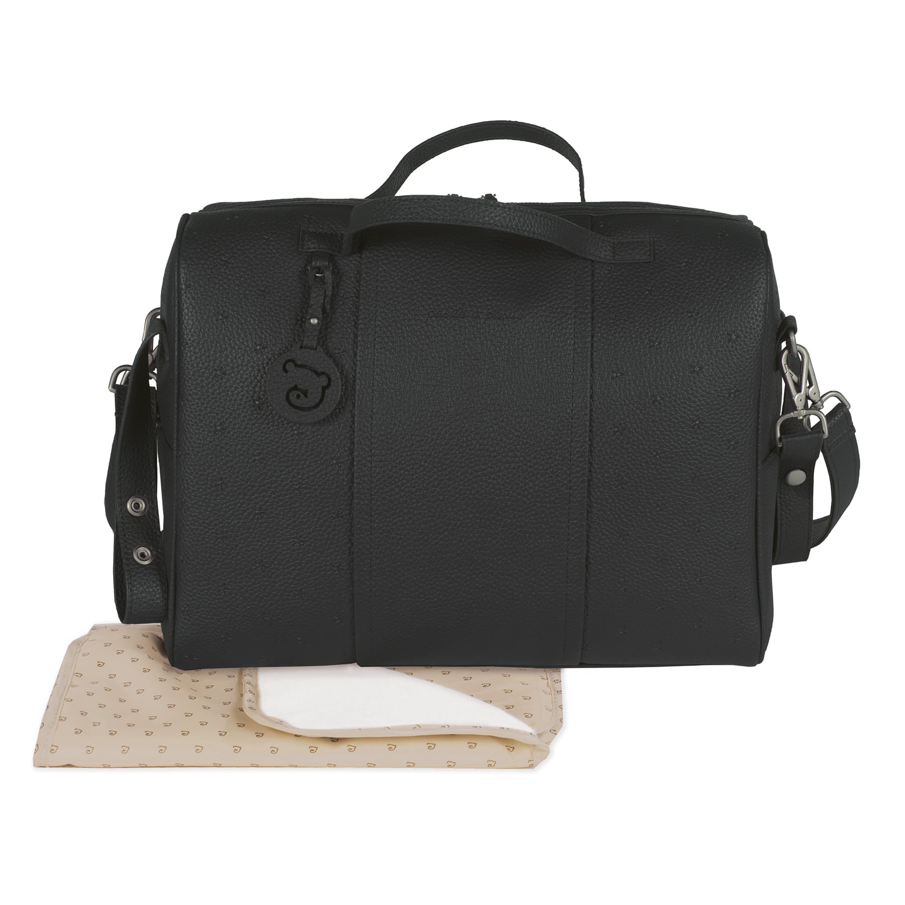 Changing Bag in Black Faux Leather Newborn Pasito a Pasito LondonBF