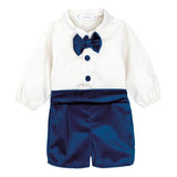 Completo Bermuda in velluto con Camicia  Neonato  CALAMARO 11452
