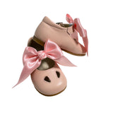 Scarpe Primi Passi Con Occhielli E Fiocco In Pelle Neonata RIZITOS B3307