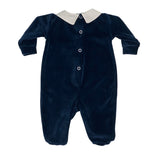 Tutina Intera In Ciniglia Ricamata Neonato BEBE' MARGO' B054T