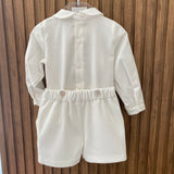 Completo Camicia e Bermuda Elegante Neonato Ponto Por Ponto 6410