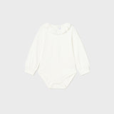 Body Manica Lunga In Caldo Cotone Collo Rouche Neonata MAYORAL 125