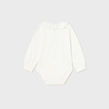 Body Manica Lunga In Caldo Cotone Collo Rouche Neonata MAYORAL 125
