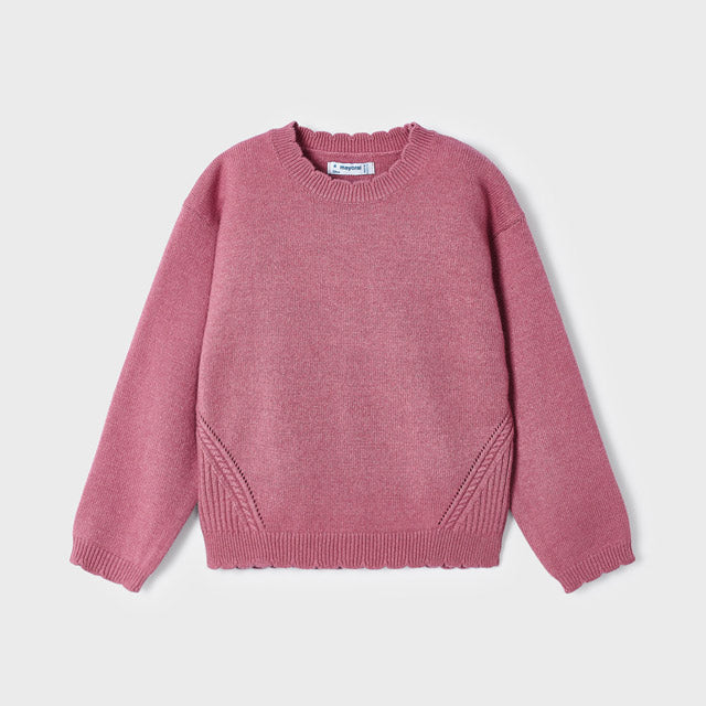 Maglioncino Girocollo In Caldo Cotone Basic Bambina MAYORAL 319