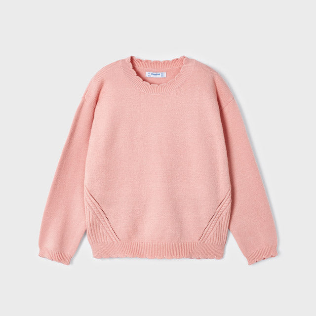 Maglioncino Girocollo In Caldo Cotone Basic Bambina MAYORAL 319