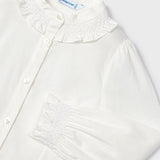 Camicia Manica Lunga Punto Smoke In Cotone Bambina MAYORAL 4195